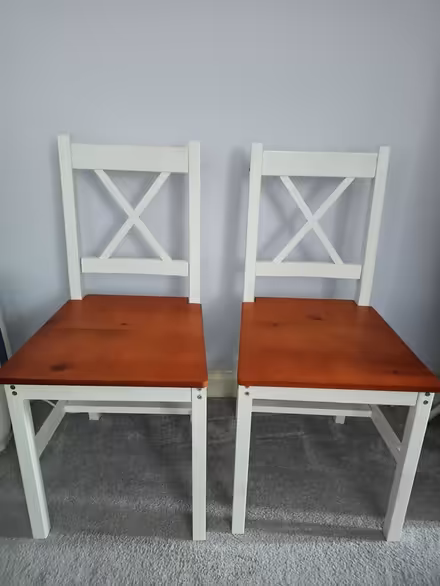 Photo of free 4 wooden chairs (OX3 Wood Farm) #1