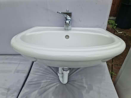 Photo of free Ceramic Bathroom Sink and Pedestal (Gidea Park RM2) #3