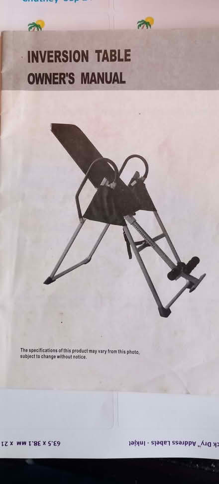 Photo of free Inversion Table (Shiphay TQ2) #1