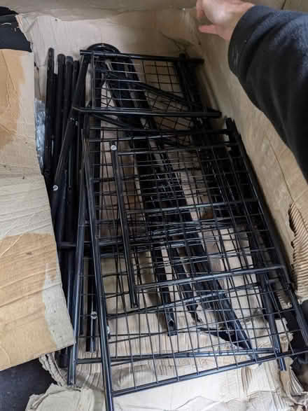 Photo of free Black metal wardrobe (Levenshulme M19) #1