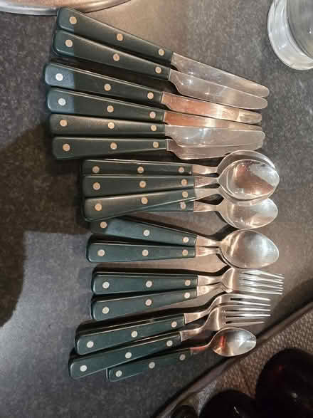 Photo of free Vintage green cutlery (Flitwick) #2