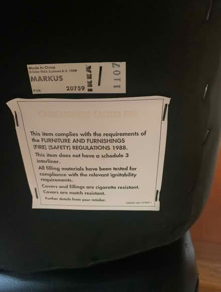 Photo of free Ikea Markus office chairs (Hoddesdon, EN11) #3