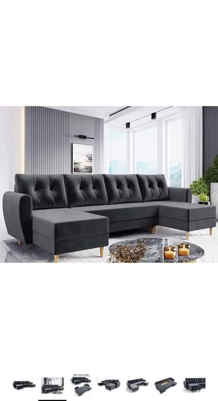 Photo of free Grey U shape sofa (Shiregreen S5) #3