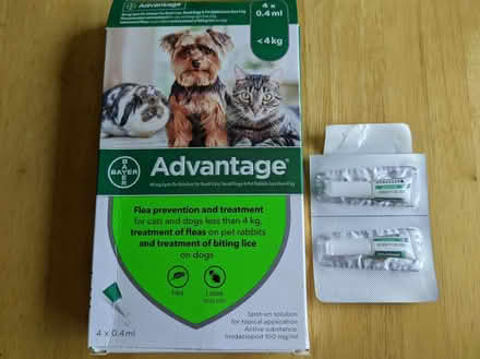 Photo of free 2 pipettes Advantage Small animal Flea Treatment (Oakwood Park N14) #1