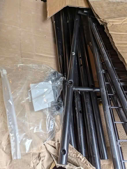 Photo of free Black metal wardrobe (Levenshulme M19) #2