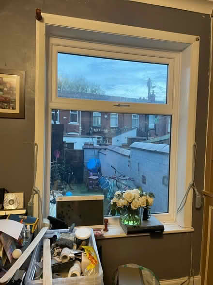Photo of free Big pair of teal curtains with pole (Bury BL9) #2
