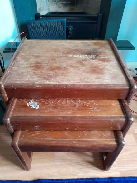 Photo of free Three small side table need upcycling (Cardonald G52) #1