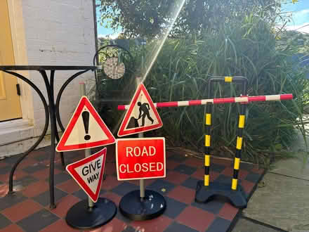 Photo of free Toy road signs and barrier (Belmont TN35) #1