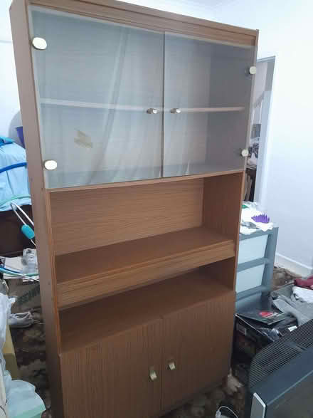 Photo of free 6 foot display cabinet with cupboard (Rochdale OL12) #2