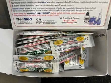 Photo of free Box of unopened NeilMed Sinus Rinse sachets (Hurdsfield SK10) #2