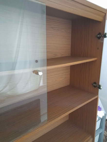 Photo of free 6 foot display cabinet with cupboard (Rochdale OL12) #1