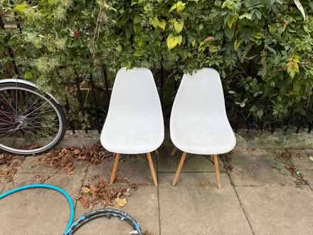 Photo of free 2 x white eames chairs (Hackney E8) #1