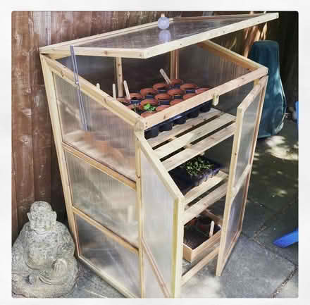 Photo of free Small wood and plastic greenhouse (Kingston Gate KT2) #1
