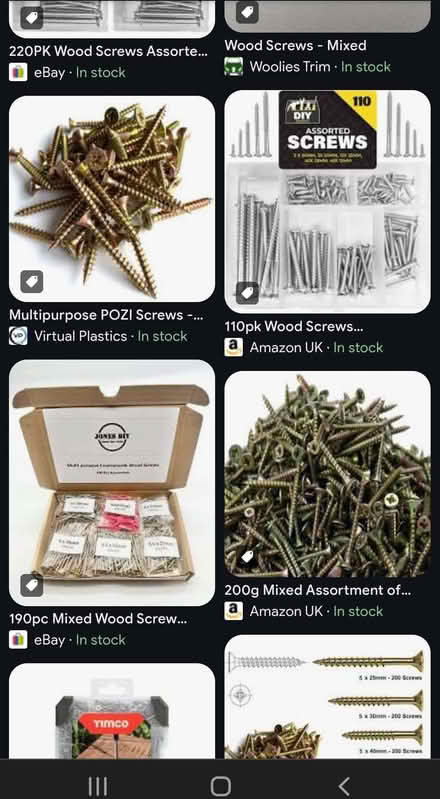 Photo of Crosshead woodscrews (Chorley Moor PR7) #1