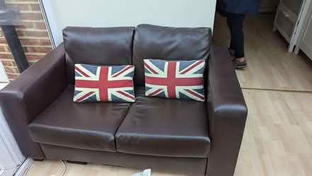 Photo of free Chocolate Brown Leather-Look Sofa Set (2-Seater + 2 Si (Roehampton SW15) #4
