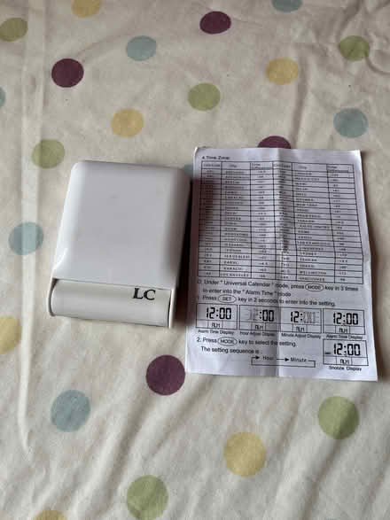 Photo of free Travel alarm clock with instructions (AB25) #2