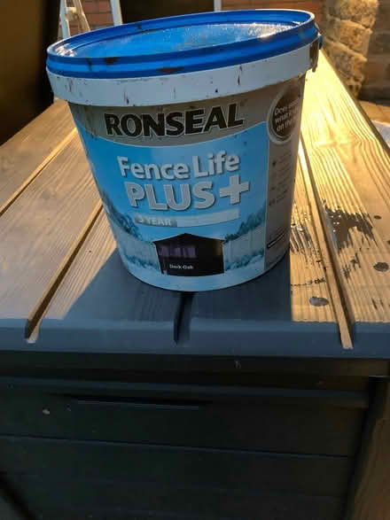 Photo of free Fence paint, half tub (BT14) #1