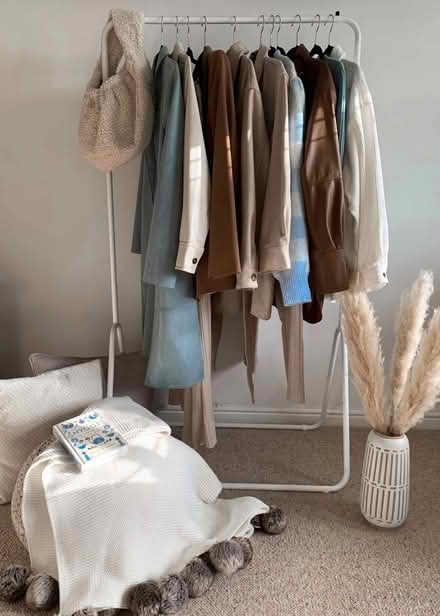 Photo of free White clothing rack (Crouch Hall Road) #1