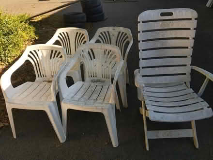 Photo of free Plastic garden chairs (Petersfield) #1