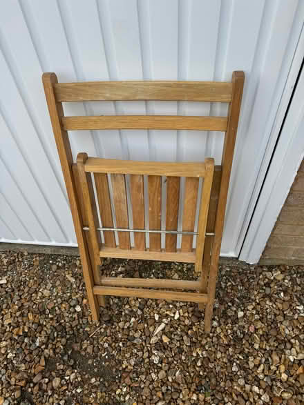Photo of free 2 x wooden folding chairs (Newport Pagnell MK16) #1