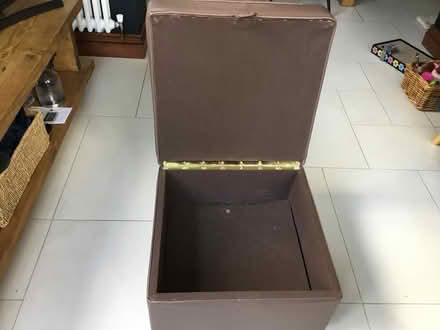 Photo of free Brown leather footstool (De21) #2