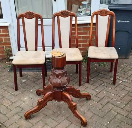 Photo of free Dining table with 3 chairs (B42) #2
