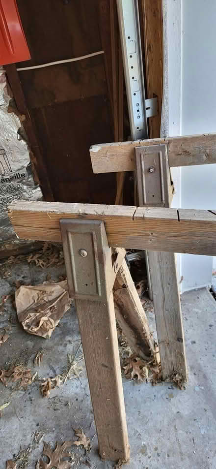 Photo of free Antique sawhorse brackets (Redford 7 mile and Inkster) #1