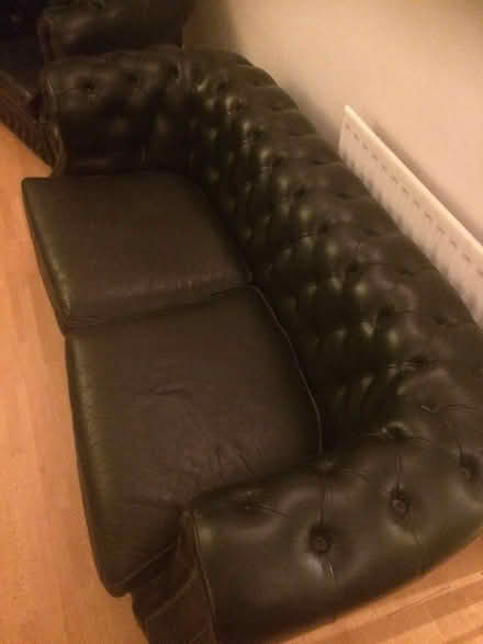 Photo of free Leather Chesterfield 3 & 2 seater (West Kingsdown TN15) #4