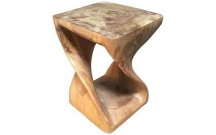 Photo of Pair of wooden twist side tables (Seafront - Pelham Place TN34) #1