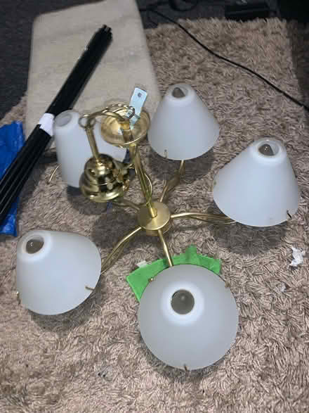 Photo of free Glass and Brass Chandelier (Armley LS12) #1