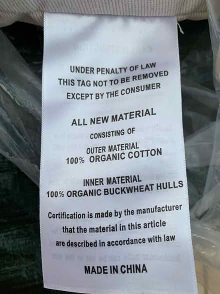 Photo of free Brand new buckwheat pillow (KT17 - Stoneleigh) #3