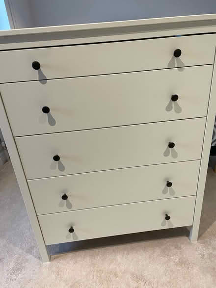 Photo of free White chest of drawers (HP10 Penn) #1