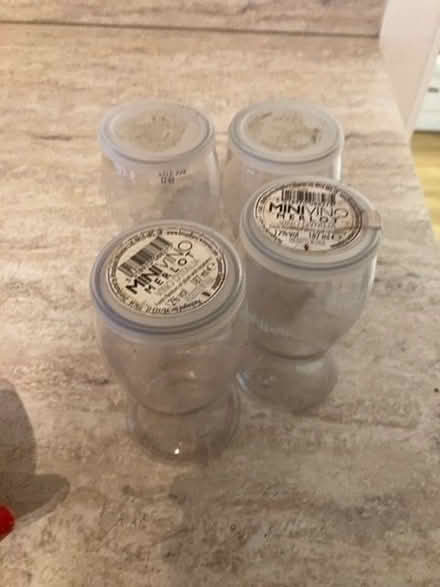 Photo of free Plastic wine glasses with lids *4 (Brentry BS10) #1