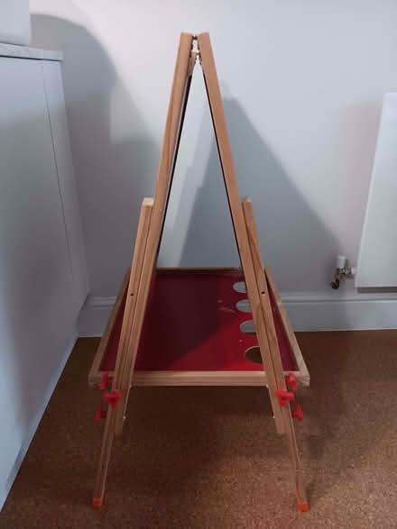 Photo of free Arkmiido kids wooden easel w whiteboard & chalkboard (Ladywell SE13) #3