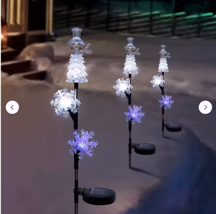 Photo of free Solar Snowman and Snowflakes Lighted Display (Bedwell SG1) #1