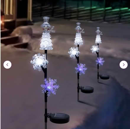 Photo of free Solar Snowman and Snowflakes Lighted Display (Bedwell SG1) #1