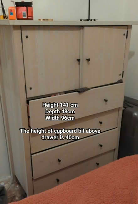 Photo of free Matching chest of drawers and bedside unit in. (Roehampton SW15) #1