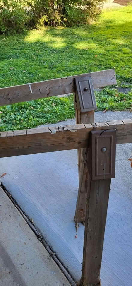 Photo of free Antique sawhorse brackets (Redford 7 mile and Inkster) #2
