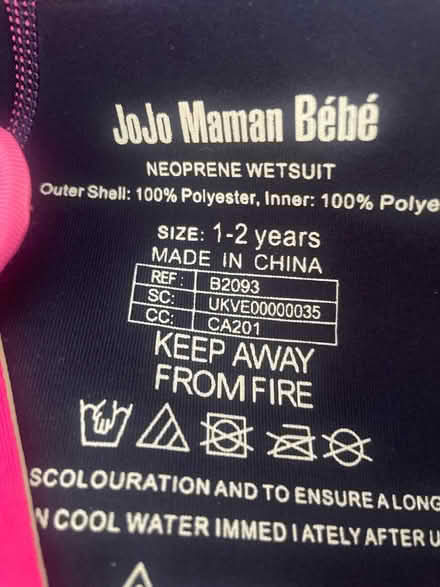 Photo of free Jojo maman Bebe Wetsuit 1-2 yo (Near Thornhill square N1) #2