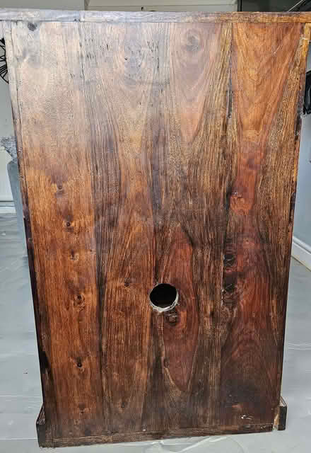 Photo of free Dark brown cabinet with ironwork door (Woodley RG5) #2