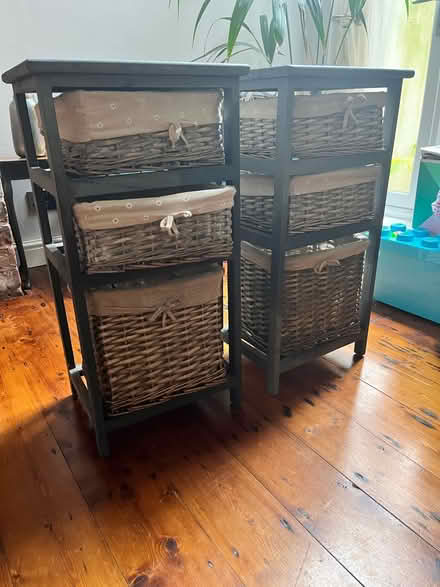 Photo of free 2 matching wicker basket drawers (Levenshulme M19) #1