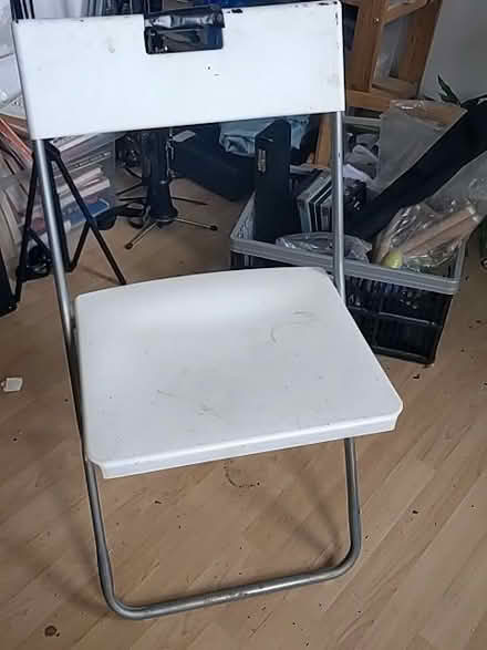 Photo of free IKEA white plastic folding chair, (Stepney E1) #1