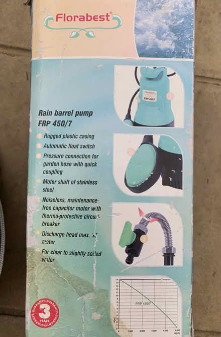 Photo of free Florabest rain barrel pump FRP450/7 (KT17 - Stoneleigh) #3