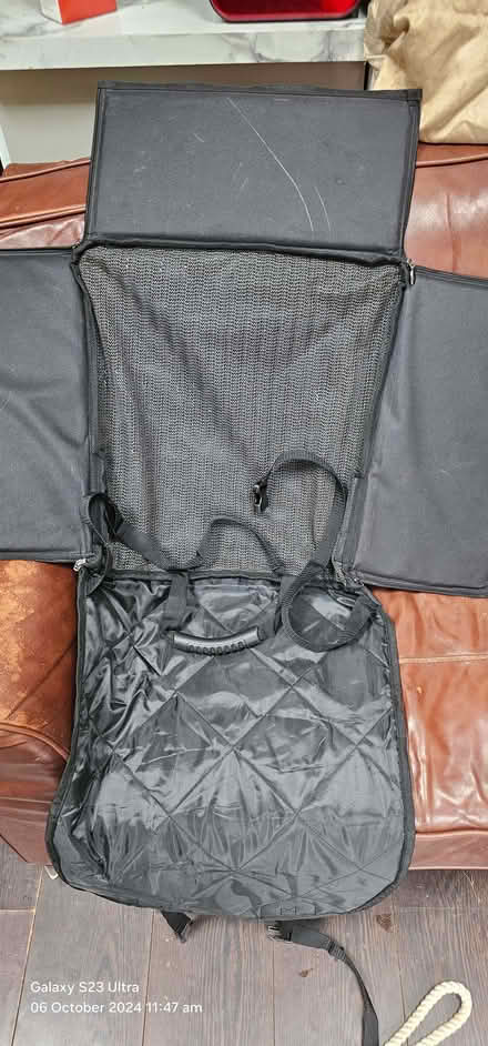 Photo of free Dog car seat with belt (Woodseats S8) #1