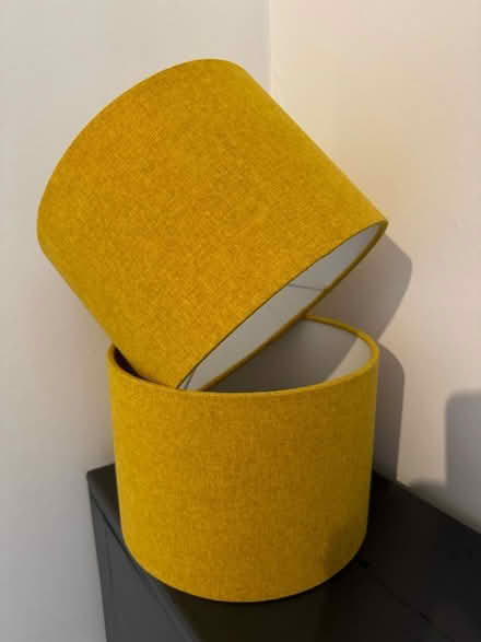 Photo of free 2 x mustard lampshades (Portobello, EH15) #1