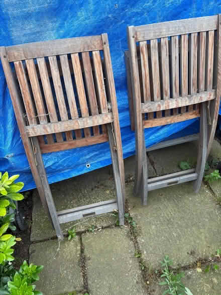 Photo of free Two teak garden chairs (Kingston Gate KT2) #1