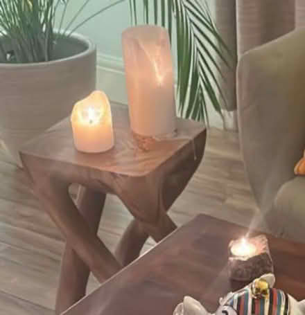 Photo of Pair of wooden twist side tables (Seafront - Pelham Place TN34) #2