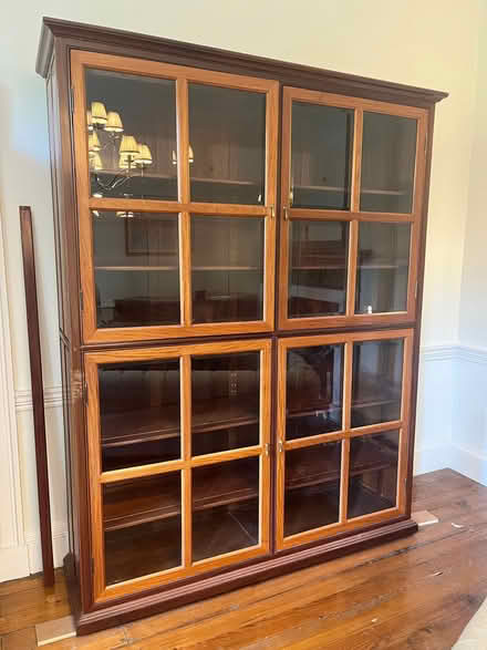 Photo of free Glass front wooden bookcase (Bewdley DY12) #1