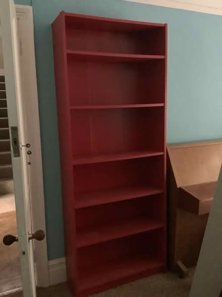 Photo of free IKEA Billy Bookcase, red (Bramber BN44) #1