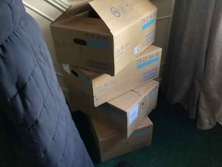 Photo of free 4 large sturdy packing boxes with handles (Pudsey LS28) #1